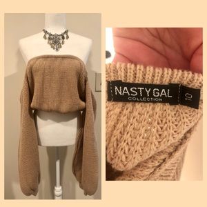 Nastygal off the shoulder sweater 🤎